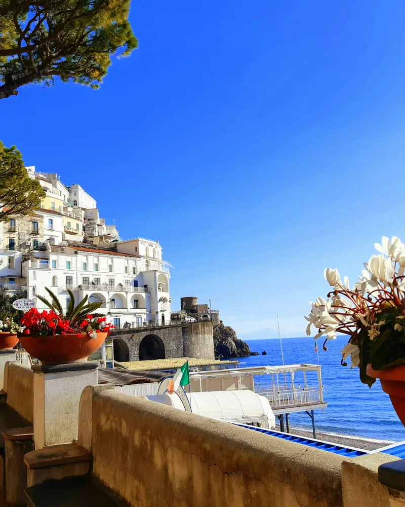 A terrace over the sea